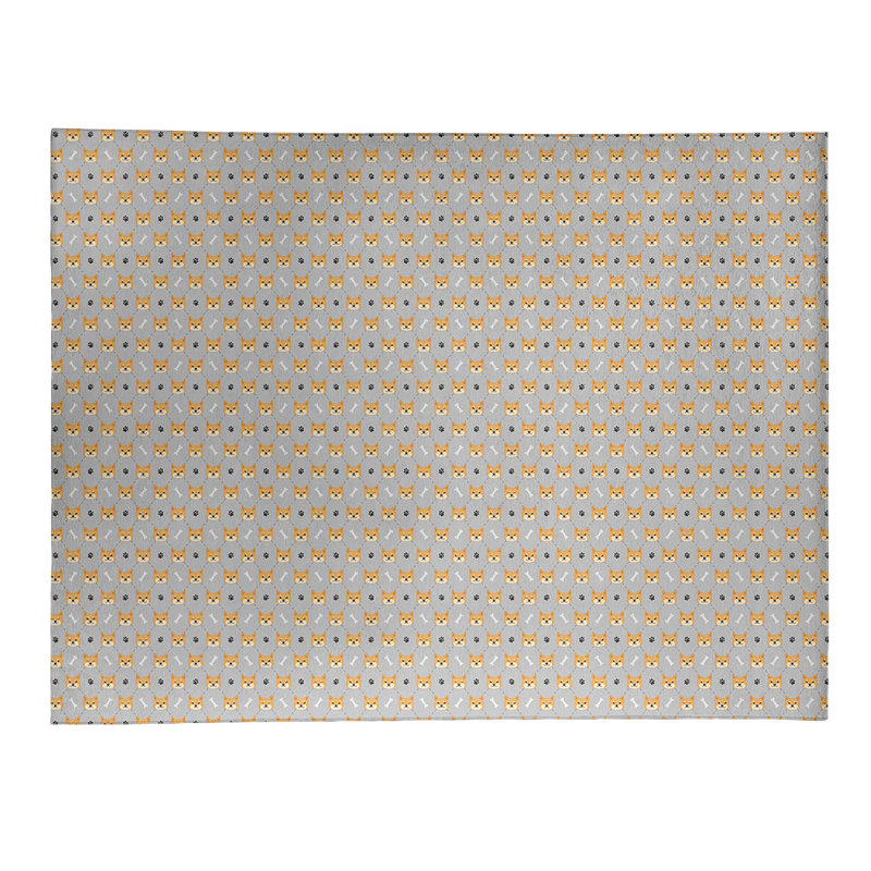 Tapis shiba zone grise shiba, Rectangle 8 pi x 10 pi