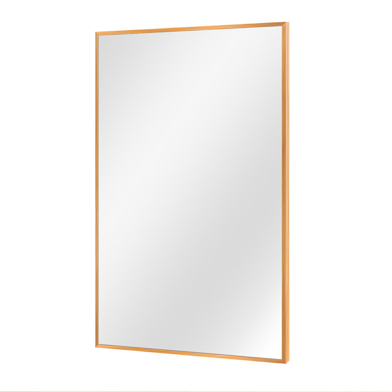 Metal Flat Wall Mirror, Gold