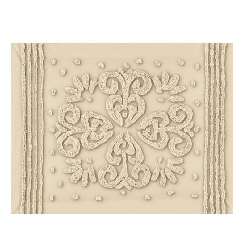 Abigail Ruffled Edge Textured Chenille Pillow Sham, Sand