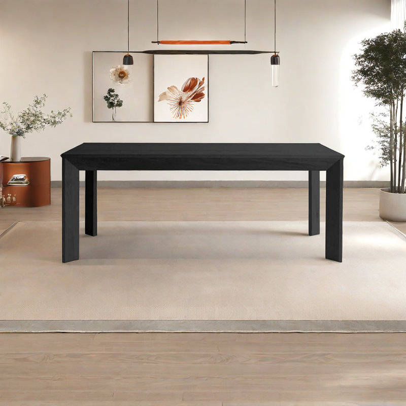 Oak Solid Wood Dining Table, 31.49" W x 62.99" L