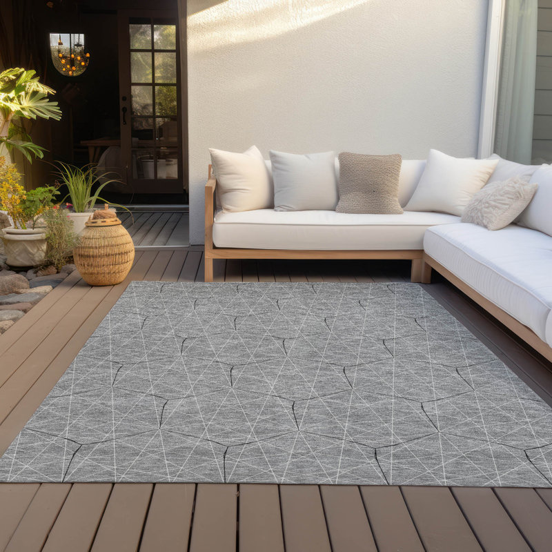 Tapis intérieur / extérieur lavable à la machine ACN987 1 pi 8 po x 2 pi 6 po, Rectangle 5 pi x 7 pi 6 po