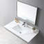 Dessus de meuble-lavabo élégant en pierre frittée 43 x 22 avec lavabo en céramique et trou de robinet attrayant