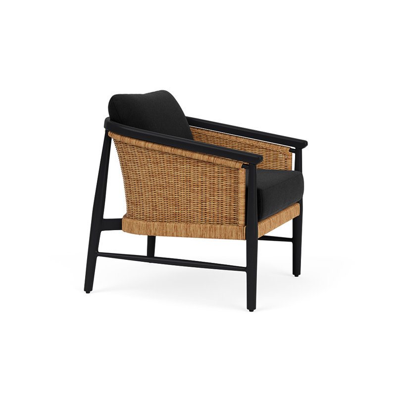 Galloway Outdoor Lounge Chair, Canvas Black