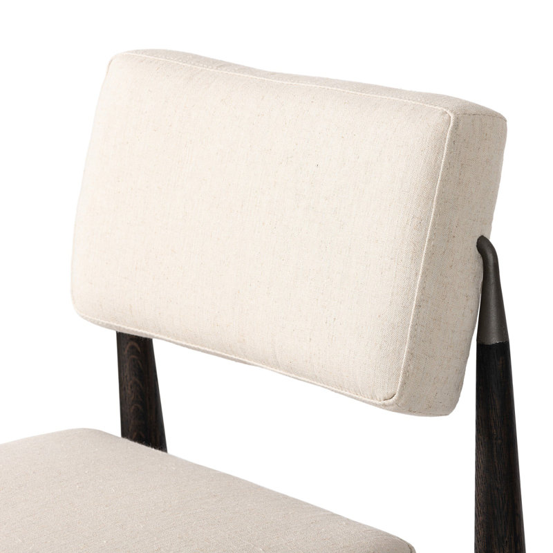 Anton Stool-Havana Brown-Bar, Beige Polyester Blend, Counter Stool (27" Seat Height)