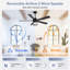 Ventilateur de plafond 52 po avec lumière et télécommande, moteur CC réversible silencieux, lumière DEL 3 couleurs, intérieur extérieur couvert