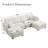 120.47'' Wide Modern Corduroy Sectional Sofa With Ottomans And Two  Pillows-763582219