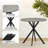 31.5 Inch Dining Table And Chairs For 2, Mid Century Modern Round Table Set, Space Saving For Apartment Kitchen Dining Room Rhine Gray Table &2 Dark Gray Chairs-123587941-123587943