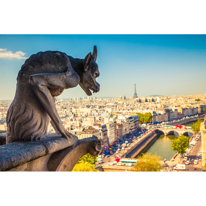 Gargoyle On Notre Dame Cathedral by Sborisov - Wrapped Canvas Print, 81cm H x 122cm W