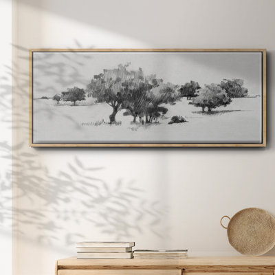 Treeline Sketch II- Framed Canvas