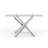 Modern Glass Dining Table Set For 4, 50" Rectangular Tempered Glass Dining Table With Velvet Upholstered Seats-116067008-116067009
