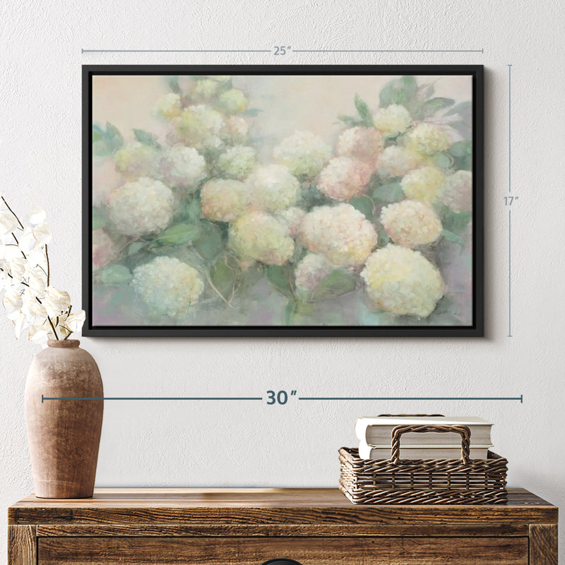 Annabelle Hydrangeas Canvas Print, 17" H x 25" W
