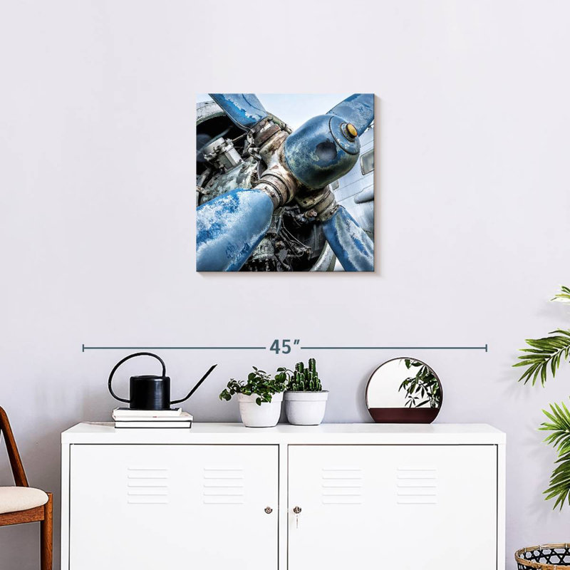 Blue Old Propeller, 20" H x 20" W