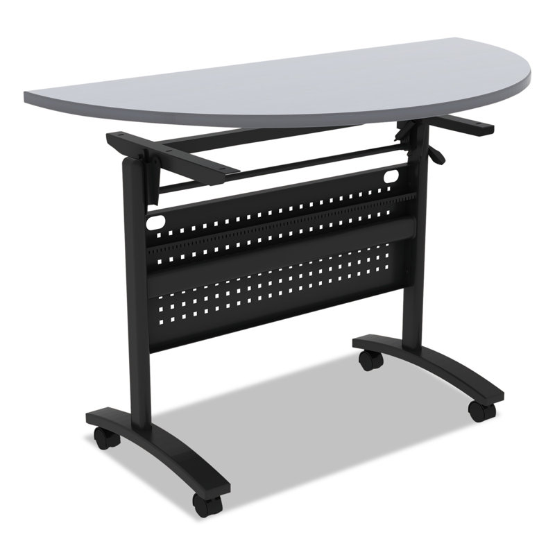 Valencia Series Rectangle 24.5'' L Training Table with Casters and Modesty Panel