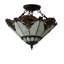 Shell With Jewels 3 - Light Semi Flush Mount