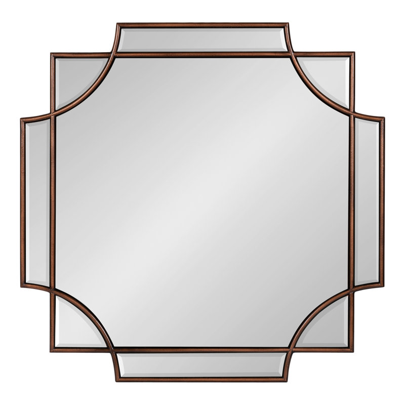 Ocilla Flat Mirror, 24" x 24", Bronze