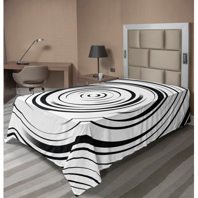 Ambesonne Marble Print Top Flat Sheet Marble Grunge Stone King Beige Brown