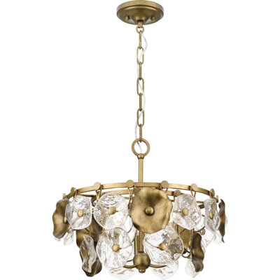 Loretta 3 - Light Gold Ombre Geometric Pendant