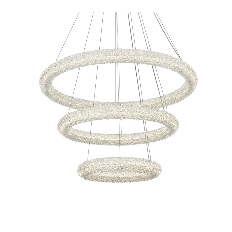 Lustre gradué à 3 lumières DEL Brindalla, Chrome
