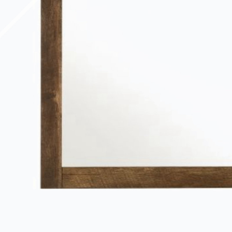 Metal+Synthetic Wood+Mirror Rectangle Wall Mirror