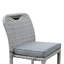Ensemble de 6 chaises tabouret Mio, coussin de siège épais, structure en osier gris