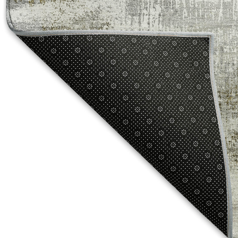Premium Machine Washable Prisco Taupe Rug, Round 8'
