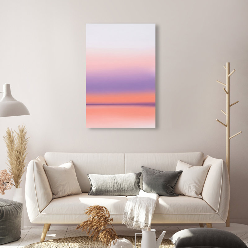 Peach Coastline Print by Oliver Gal, 15"H x 10"W, Gallery Wrapped