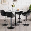 Swivel Velvet Upholstered Adjustable Height Counter Stool-1680333992