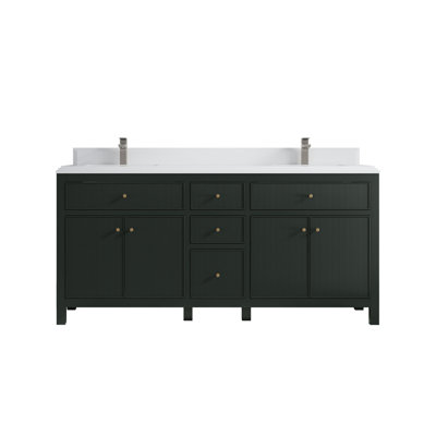 Ensemble de meuble-lavabo double 72 "