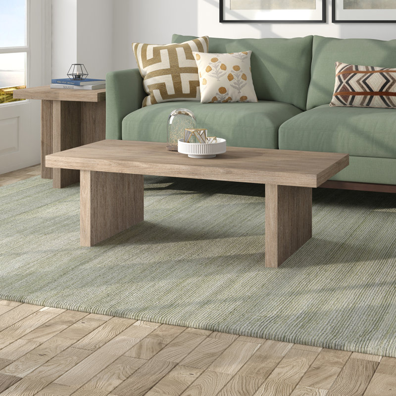 Soren 48" Wide Rectangular Coffee Table, Brown