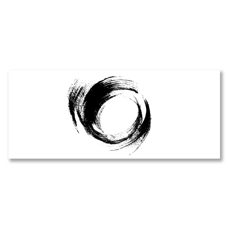Impression abstraite, circulaire, très grand panneau, Acrylique