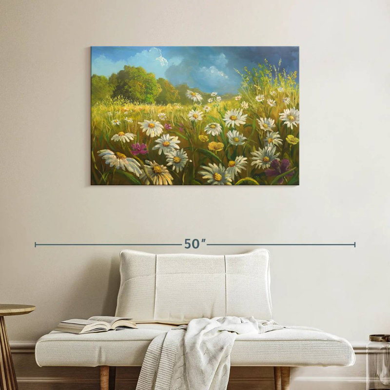 Champ de fleurs d'Alvord en été, H 26 po x l 39 po
