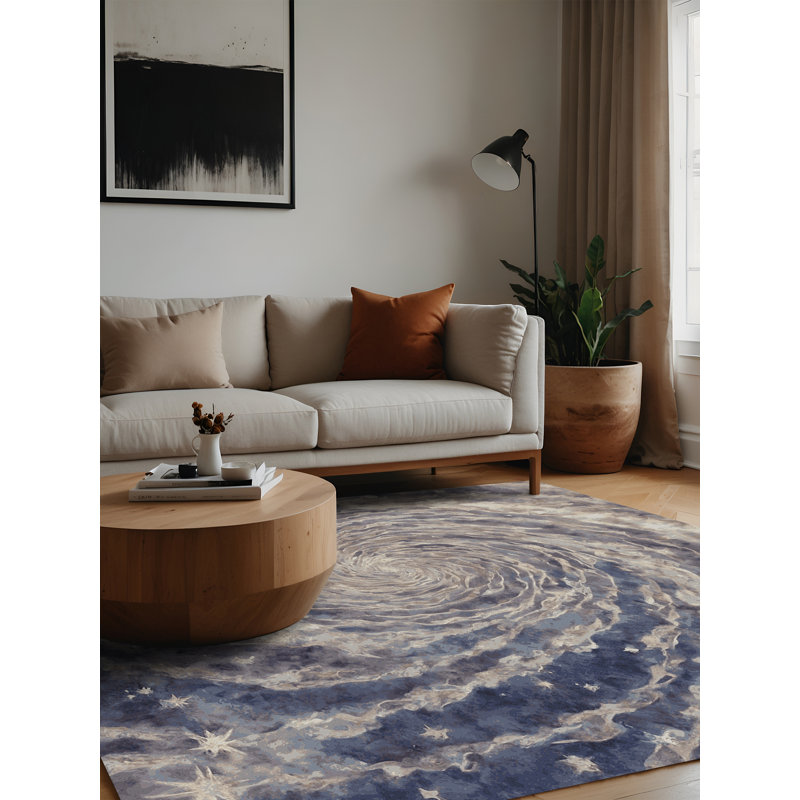 Tapis gris lavable à la machine, Carré 7 pi