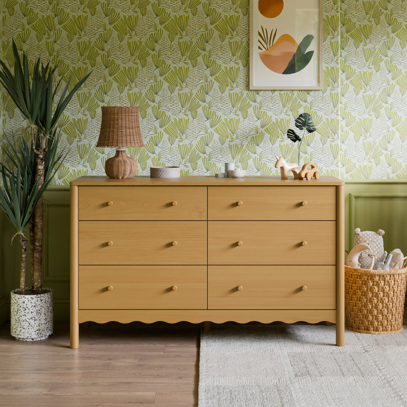 Swell 6-Drawer Assembled Dresser, White