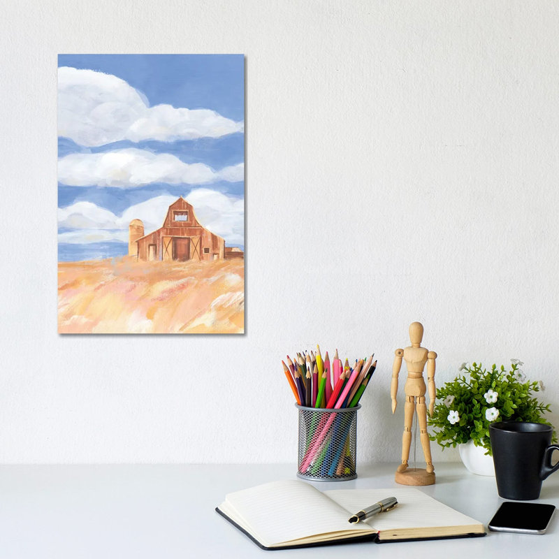 Wheatfield Barn I by Annie Warren - Wrapped Canvas Print, 20.32 cm H x 30.48 cm W