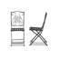 Chaise d'appoint de patio Cerasela