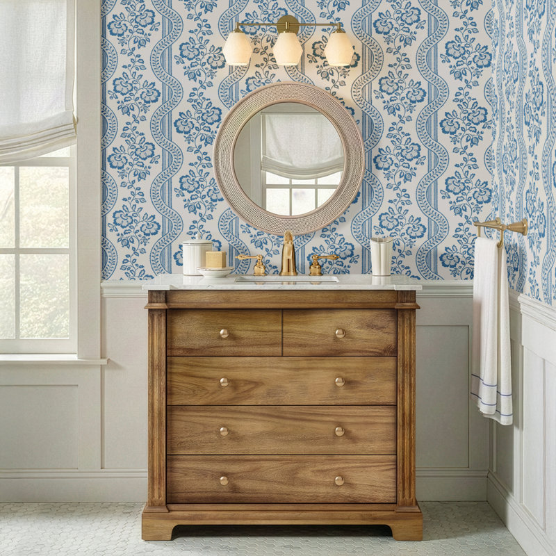 Garza 42" Single Bathroom Vanity Set, Light Brown