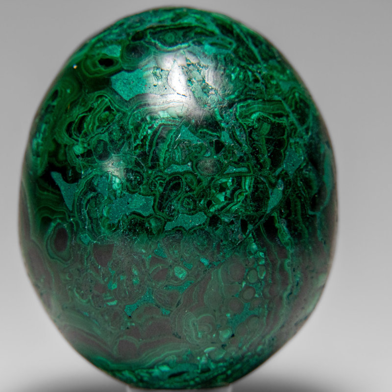 Genuine Polished Malachite Egg (299.8 Grams)