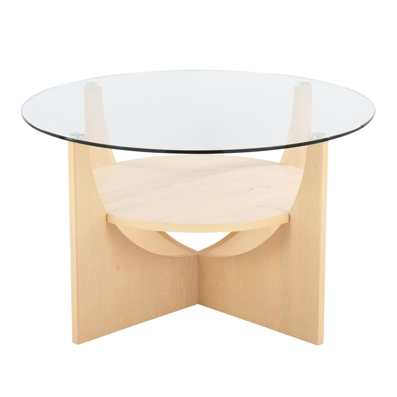 Glass Top Coffee Table, Natural