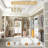 25" - 96” W Closet System with Wooden Drawers and Hanging Rods(Cut to Fit)-1141610031