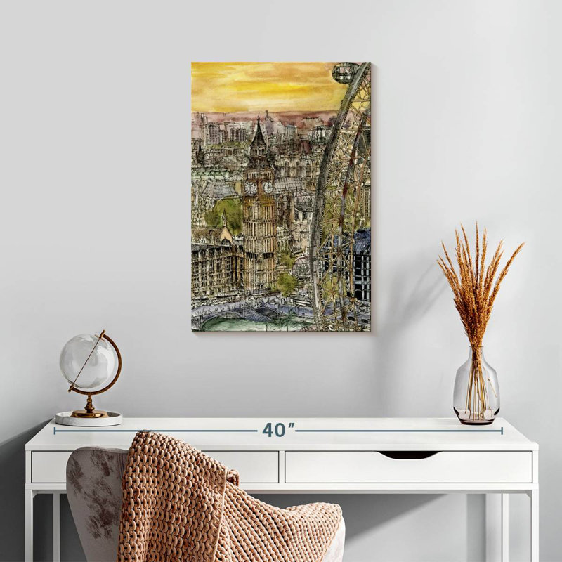 Aime Iconic City Scene IV, 24" H x 16" W