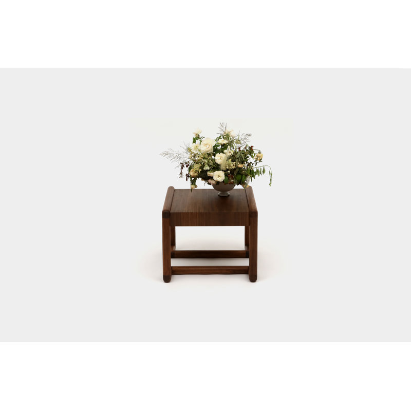 Untitled Solid Wood End Table, Walnut
