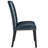 LUMERA Collection Parsons Dining Chairs Set of 4, Upholstered Faux Leather Side Chairs with Nailhead Trim and Solid Wood Legs, Blue-97867334