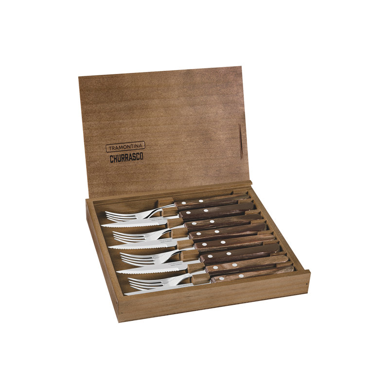 Tramontina Dishwasher-safe Wooden Handle 8 Pcs. Cutlery Set