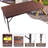 4Ft Rattan Folding Table For Indoor&Outdoor, Portable Foldable Table Rattan Plaited-1882749968