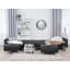 Finnegan 5 Seater Faux Leather Sofa Bed-1597874261