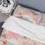 Rayures florales roses - Ensemble de housse de couette floral - Polyester en microfibre-108166610