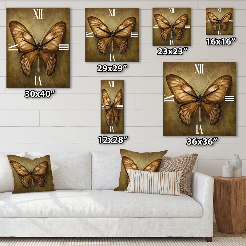 Horloge murale papillon, Grand