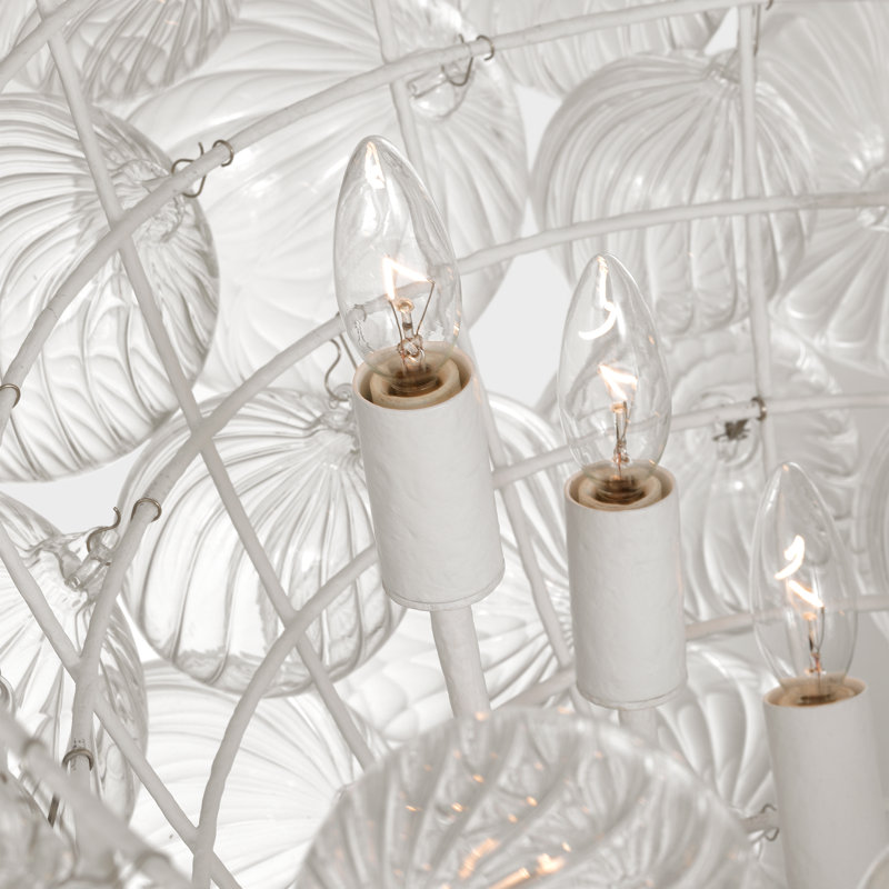 Talia 15 - Light Chandelier, Plaster White