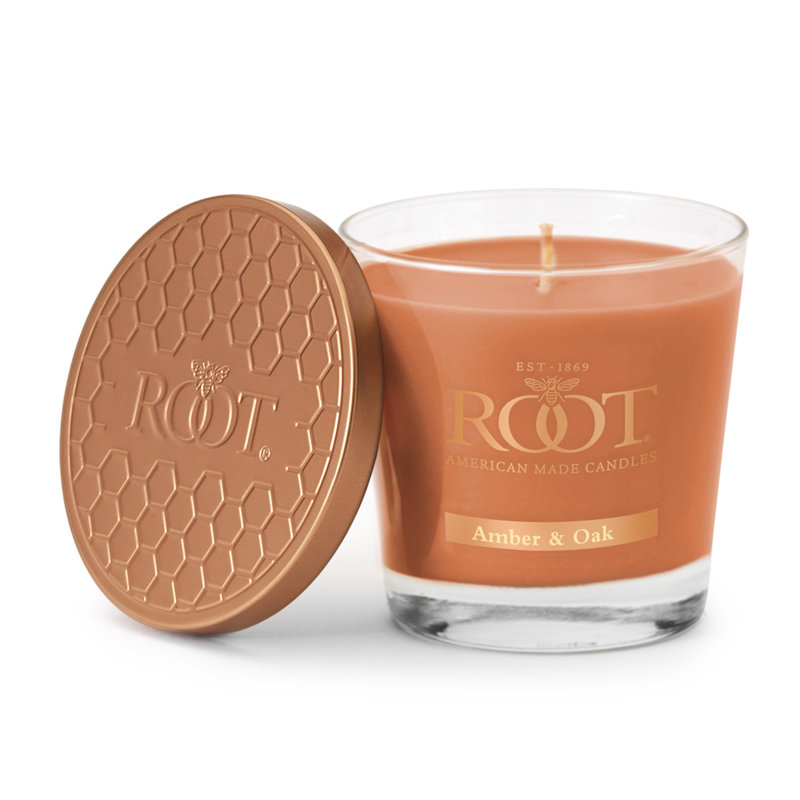 Amber & Oak Scented Beeswax Blend Jar Candle
