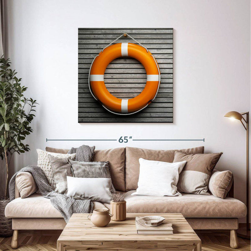 Bouée de sauvetage orange Aletra, H 39 po x l 39 po
